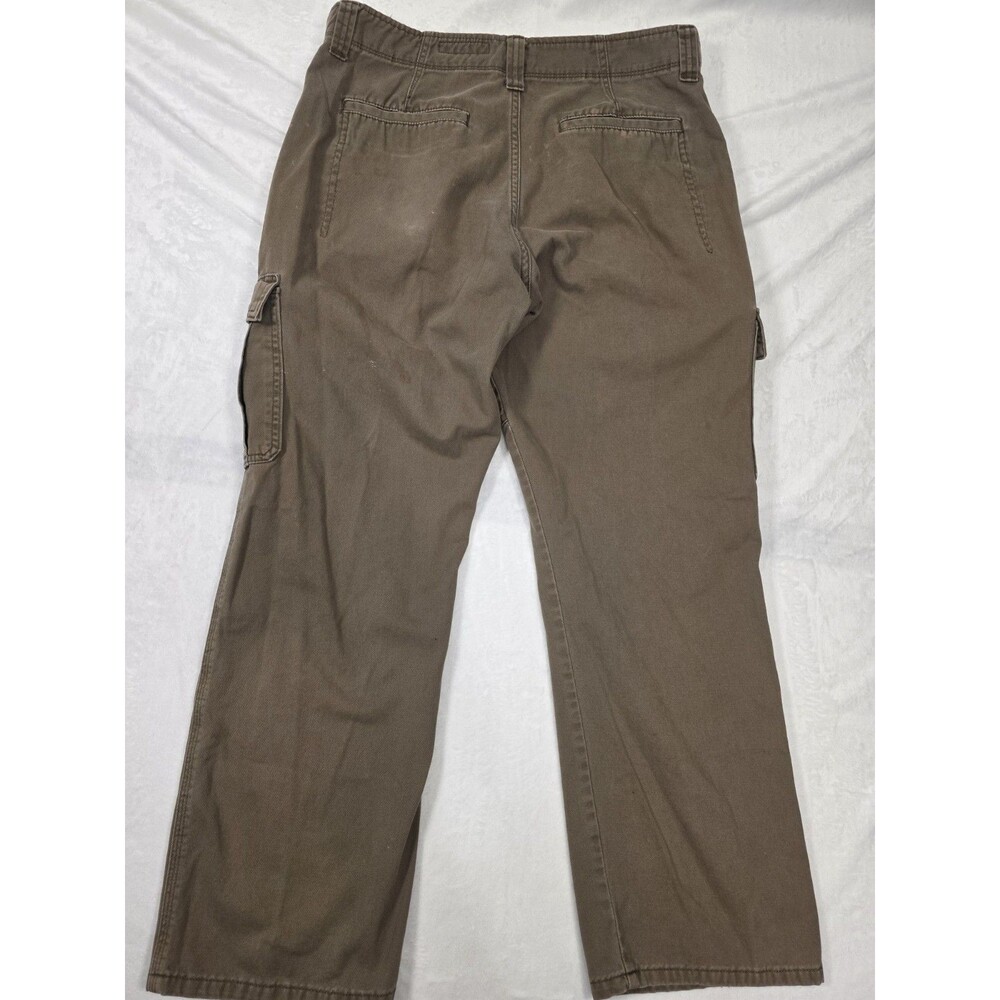 Wrangler Men's Brown Relaxed Fit Cotton Twill Cargo Pants Straight Leg - Picture 11 of 13
